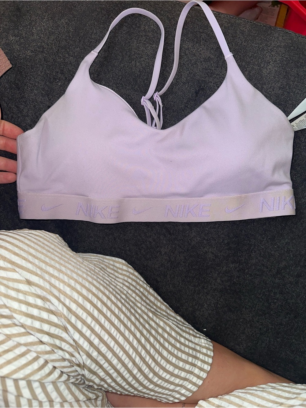 Nike Lavender Light-Impact Sports Bralette